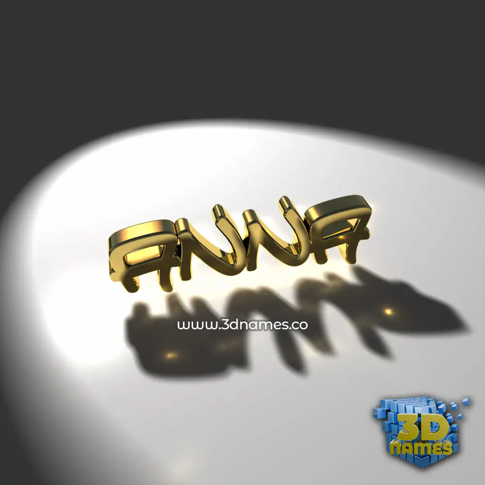 anna in Gold Shine style - 3D name wallpaper