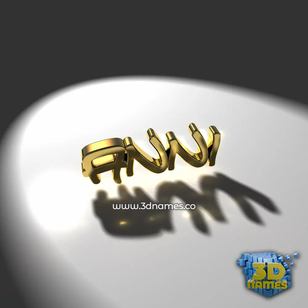 anni in Gold Shine style - 3D name wallpaper