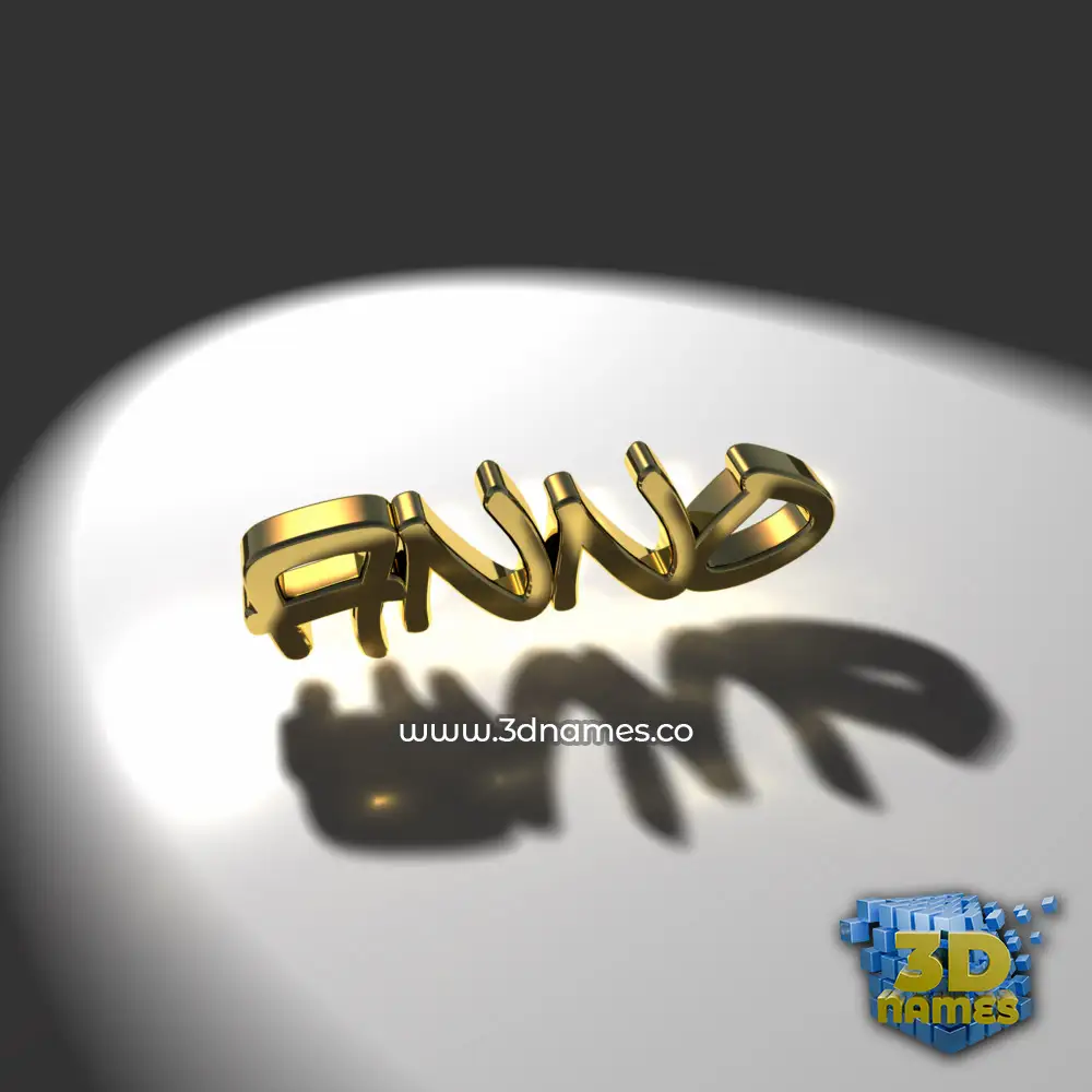anno in Gold Shine style - 3D name wallpaper