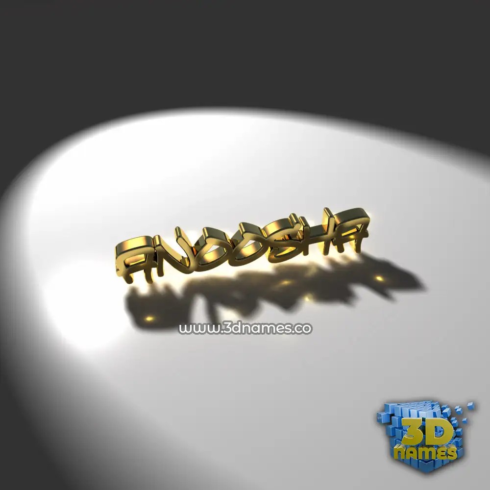 anoosha in Gold Shine style - 3D name wallpaper