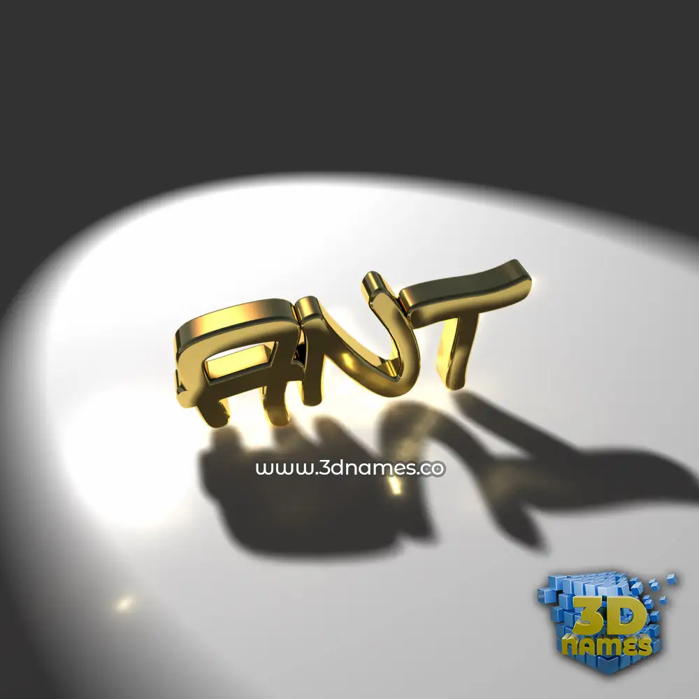 ant in Gold Shine style - 3D name wallpaper