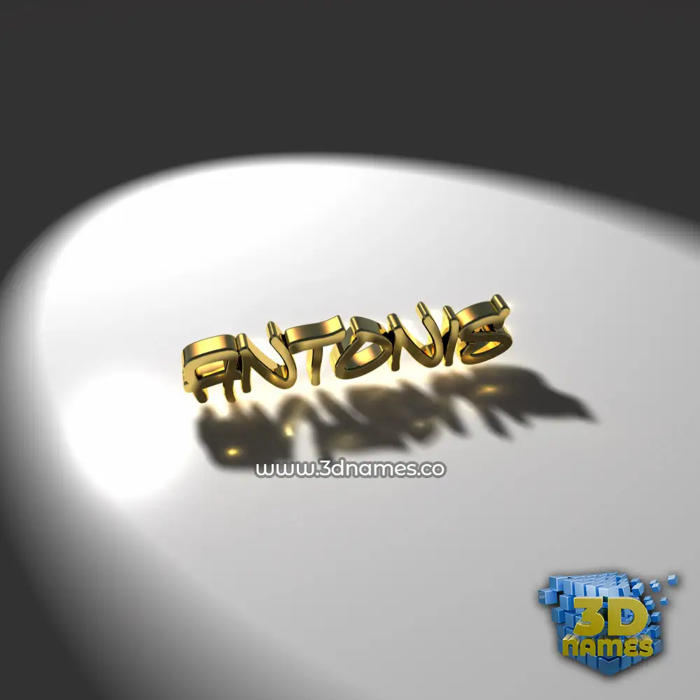 antonis in Gold Shine style - 3D name wallpaper