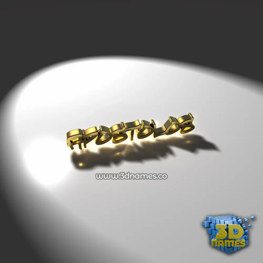 apostolos in Gold Shine style - 3D name wallpaper