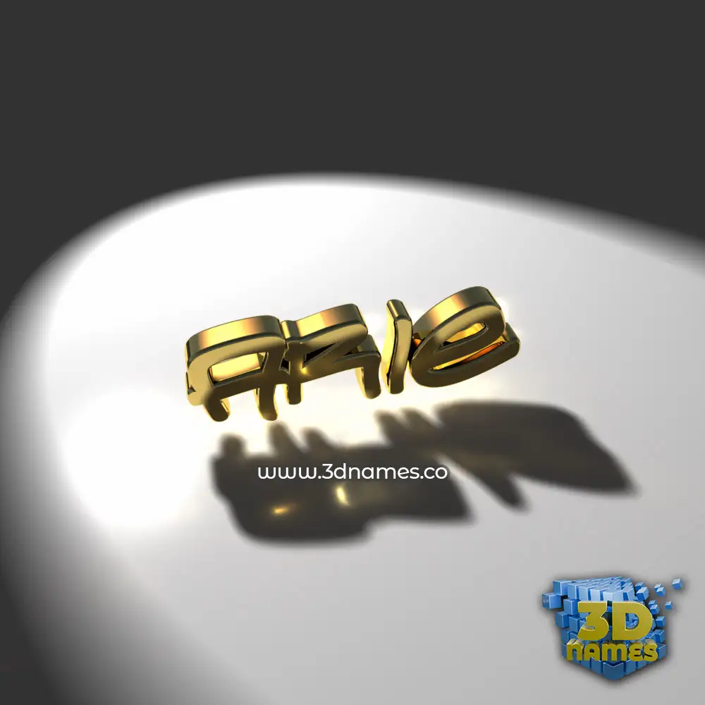 arie in Gold Shine style - 3D name wallpaper