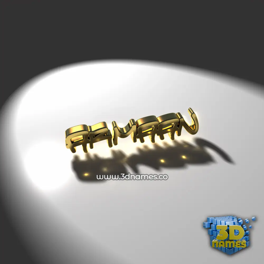 armaan in Gold Shine style - 3D name wallpaper