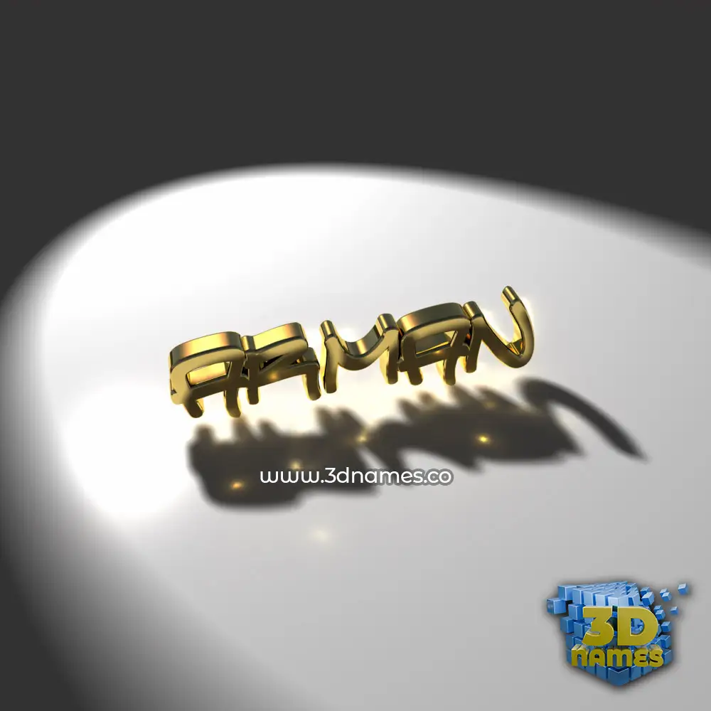 arman in Gold Shine style - 3D name wallpaper