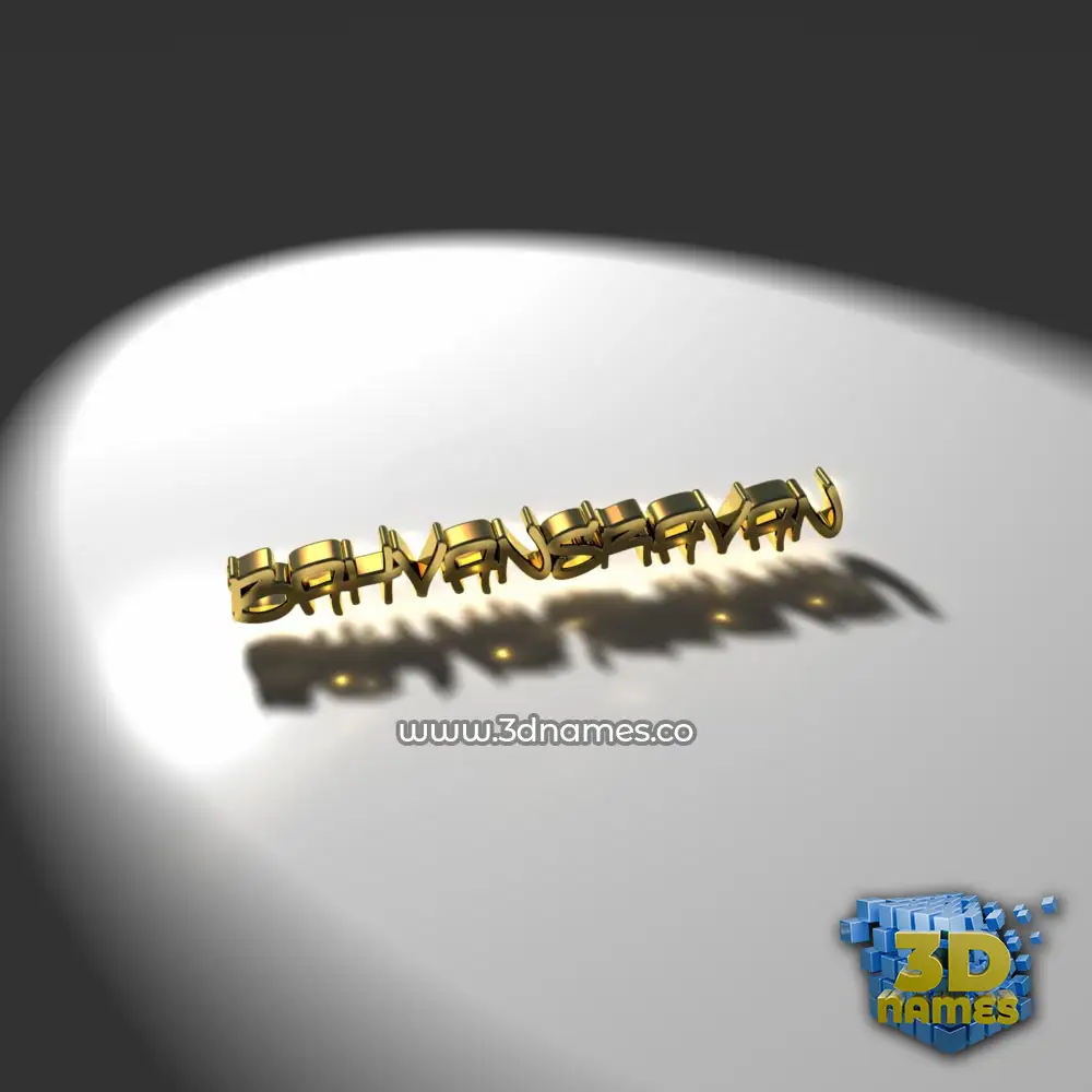 bahvansravan in Gold Shine style - 3D name wallpaper