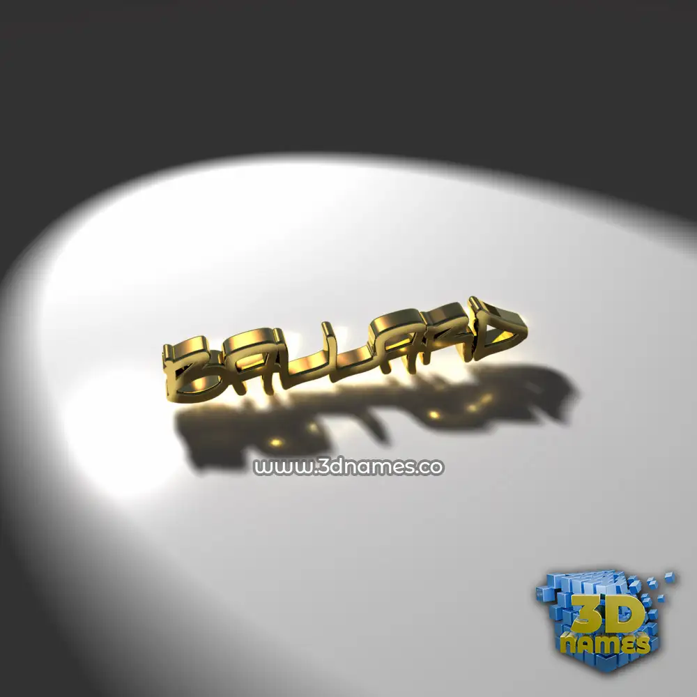 ballard in Gold Shine style - 3D name wallpaper