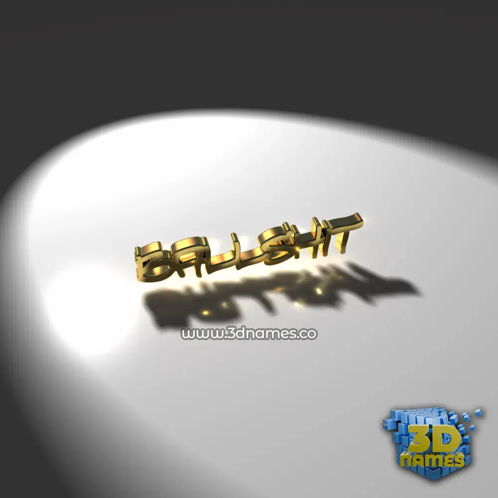 ballshit in Gold Shine style - 3D name wallpaper