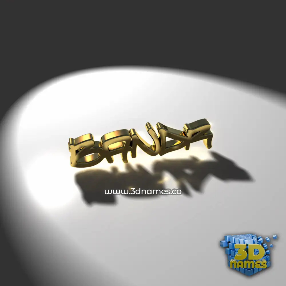 bandr in Gold Shine style - 3D name wallpaper
