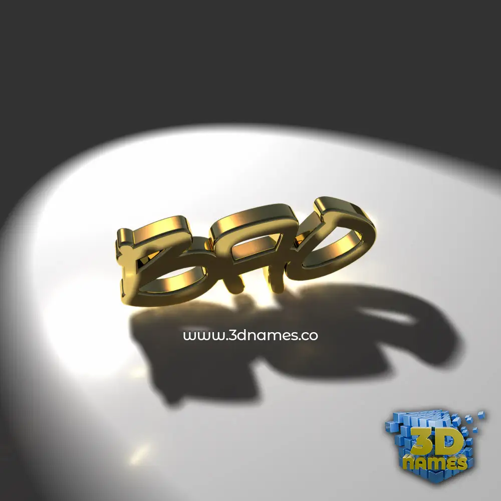 bao in Gold Shine style - 3D name wallpaper