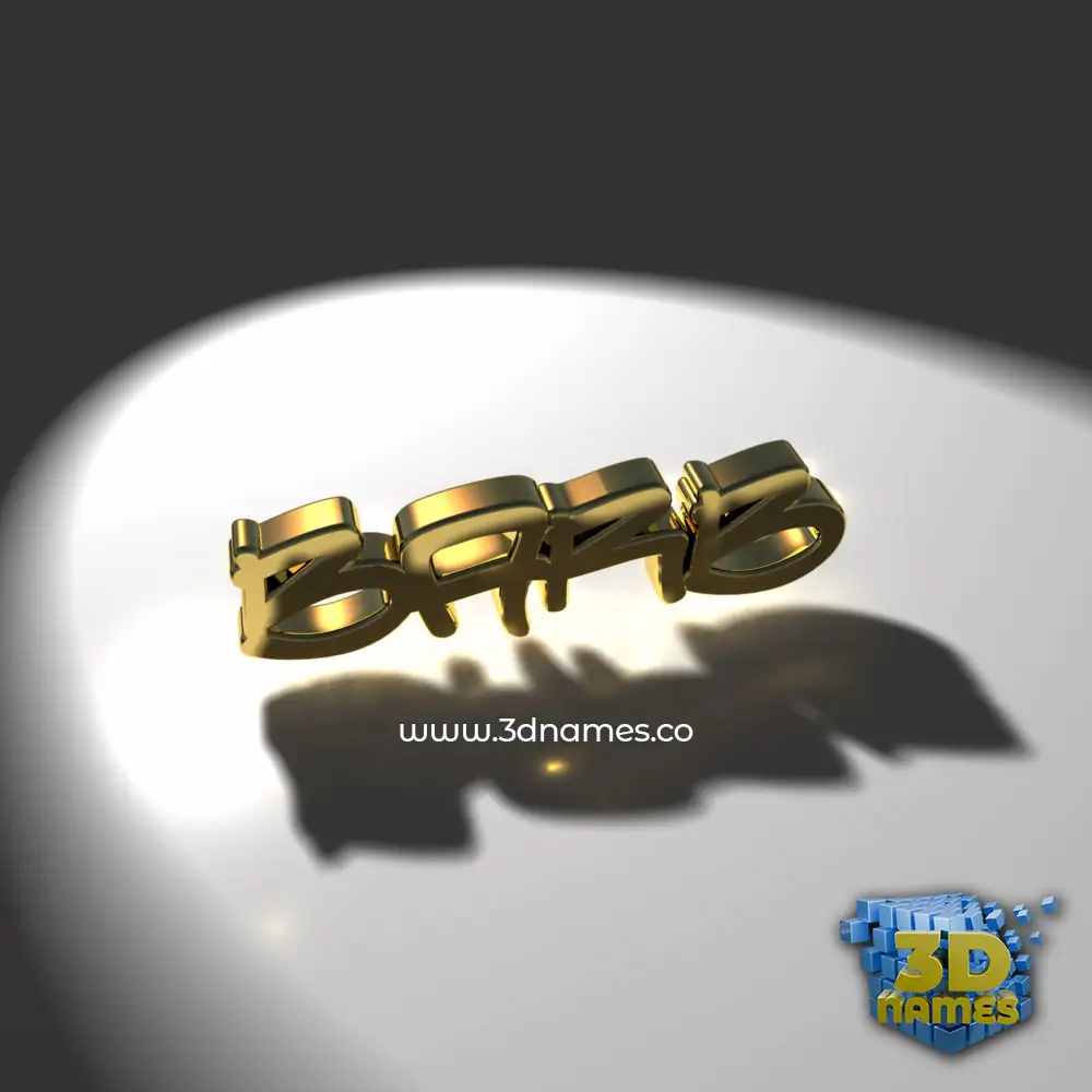 barb in Gold Shine style - 3D name wallpaper