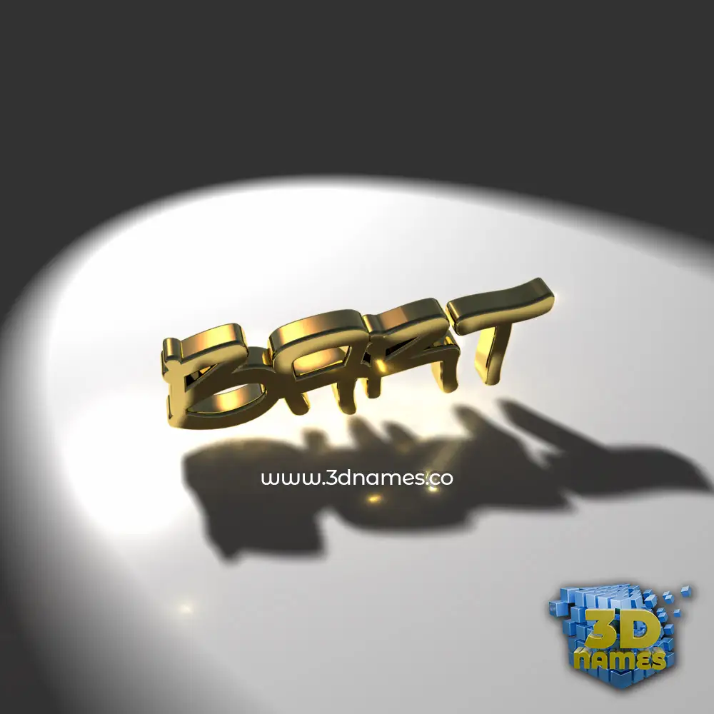 bart in Gold Shine style - 3D name wallpaper