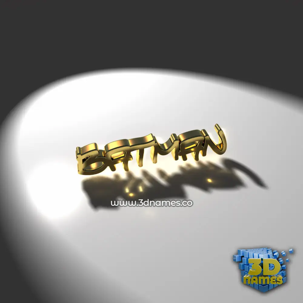 batman in Gold Shine style - 3D name wallpaper