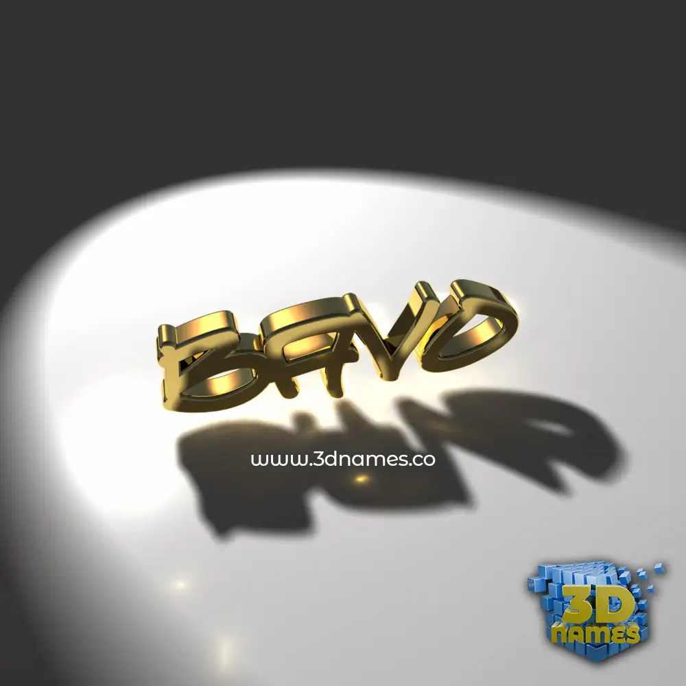 bavo in Gold Shine style - 3D name wallpaper