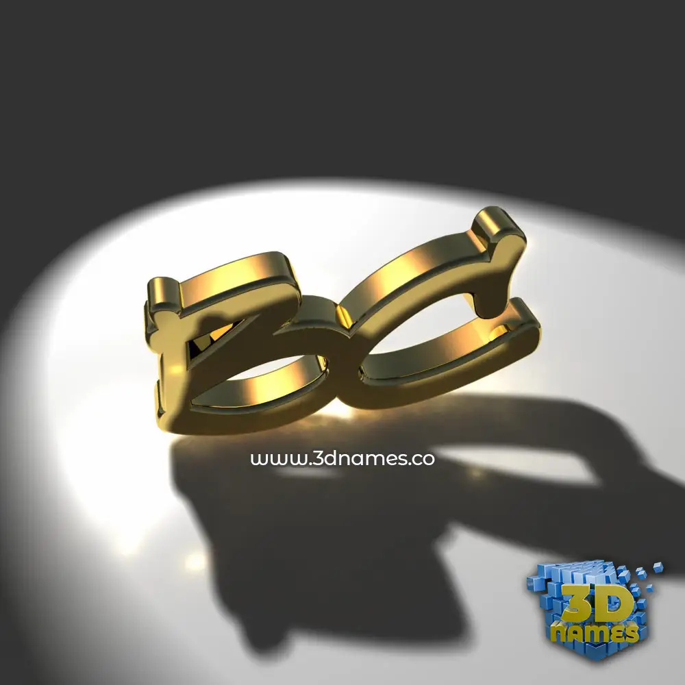 bc in Gold Shine style - 3D name wallpaper