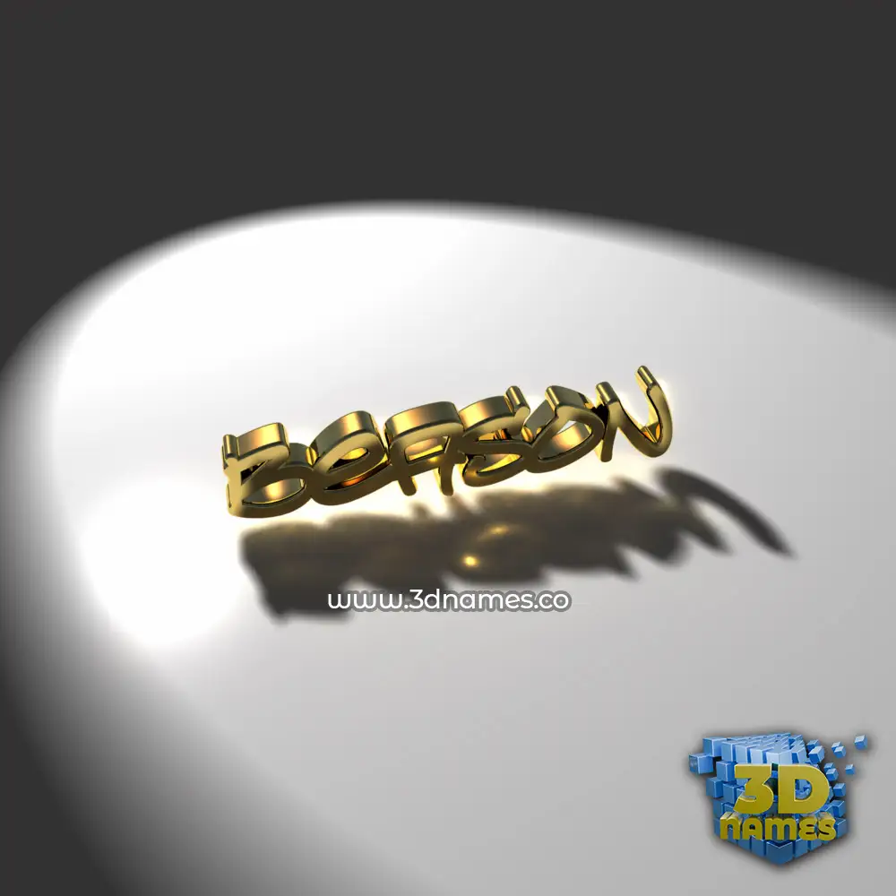 beason in Gold Shine style - 3D name wallpaper