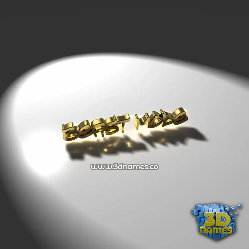 beast mode in Gold Shine style - 3D name wallpaper