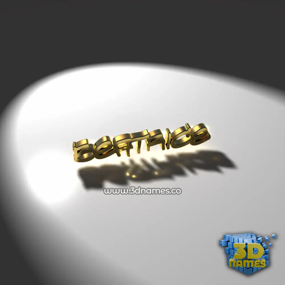 beatrice in Gold Shine style - 3D name wallpaper