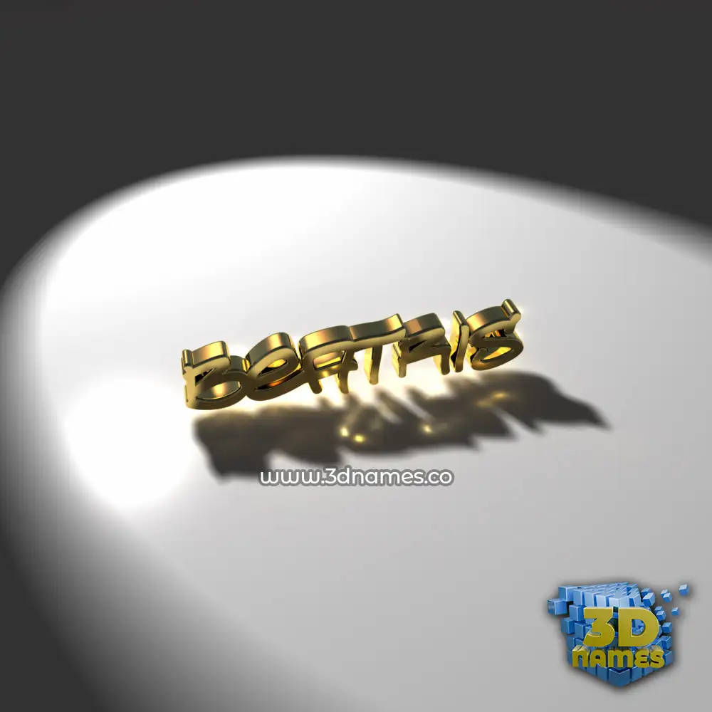 beatris in Gold Shine style - 3D name wallpaper