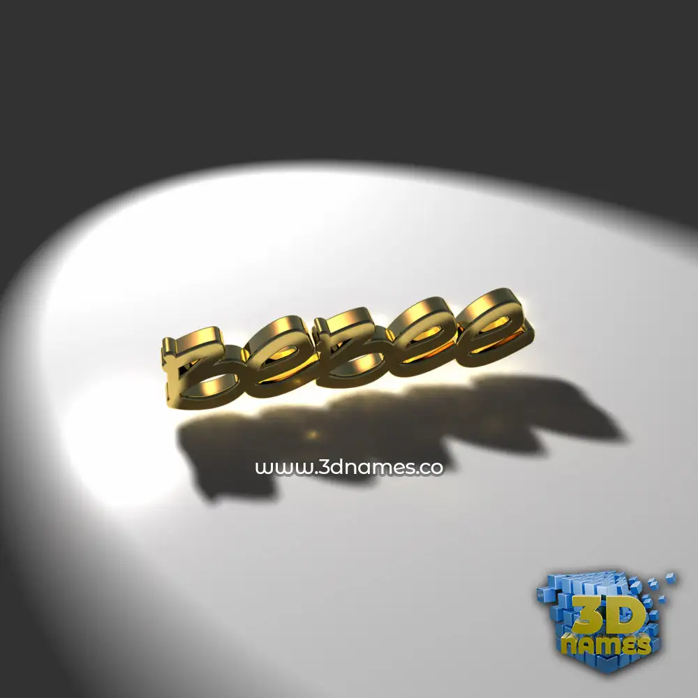 bebee in Gold Shine style - 3D name wallpaper