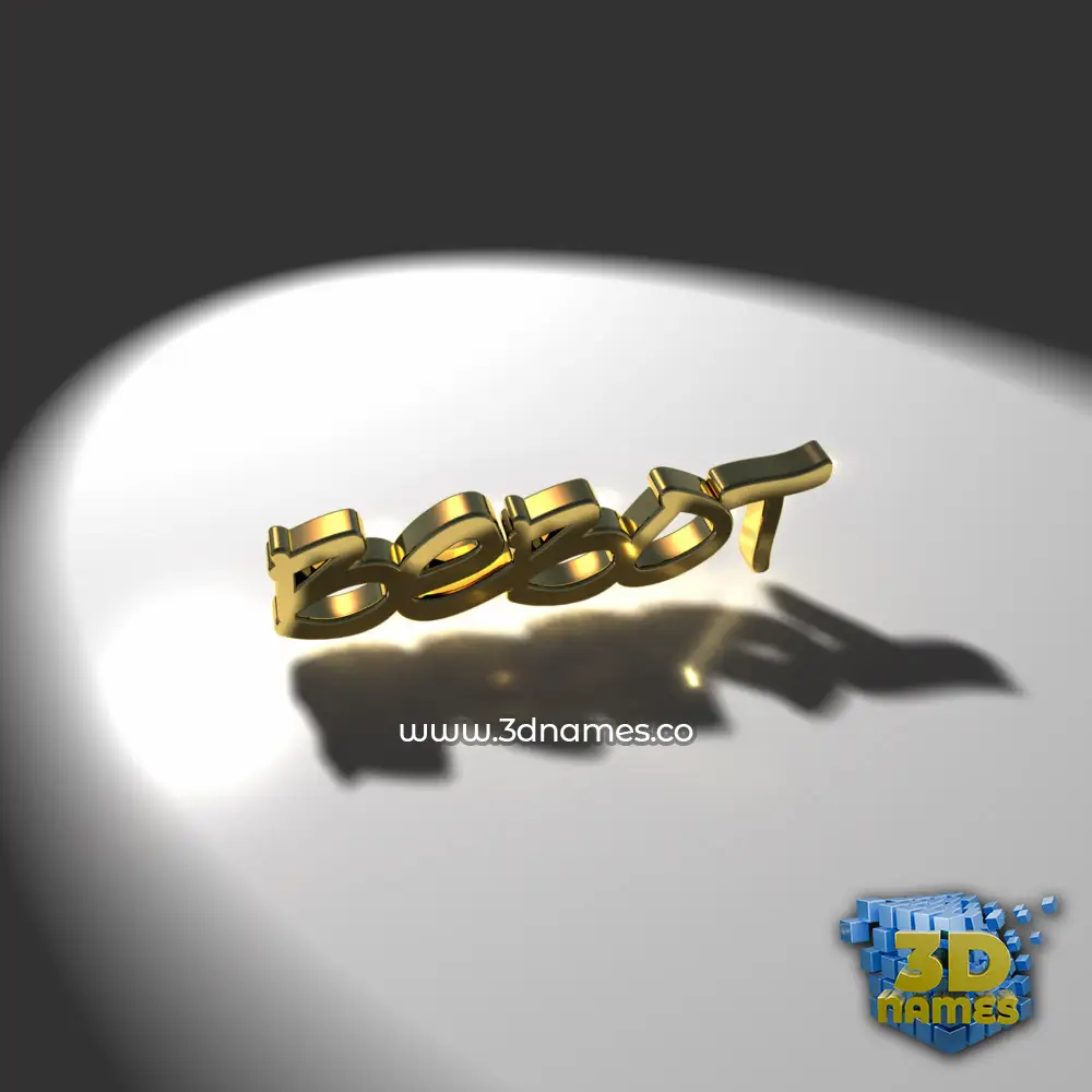 bebot in Gold Shine style - 3D name wallpaper
