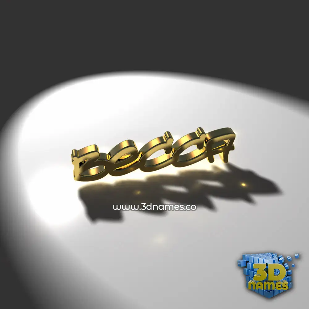 becca in Gold Shine style - 3D name wallpaper
