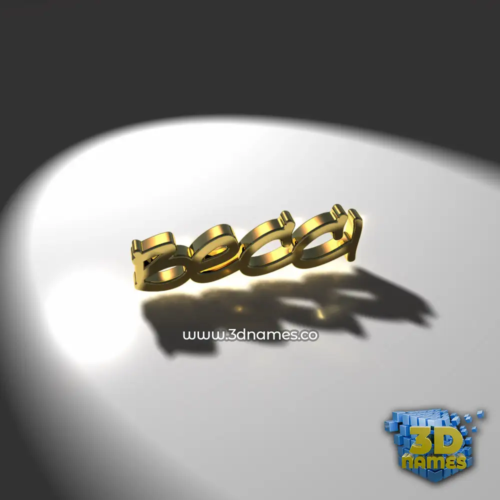 becci in Gold Shine style - 3D name wallpaper