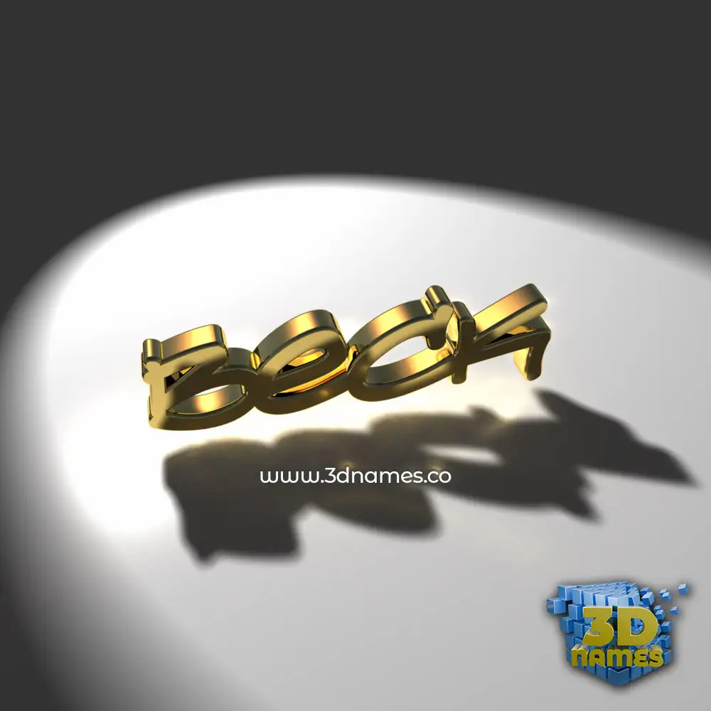 beck in Gold Shine style - 3D name wallpaper
