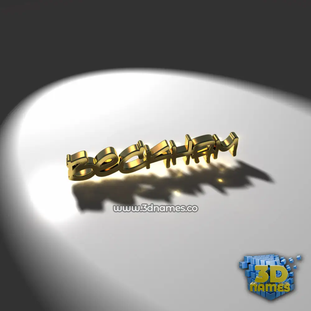 beckham in Gold Shine style - 3D name wallpaper
