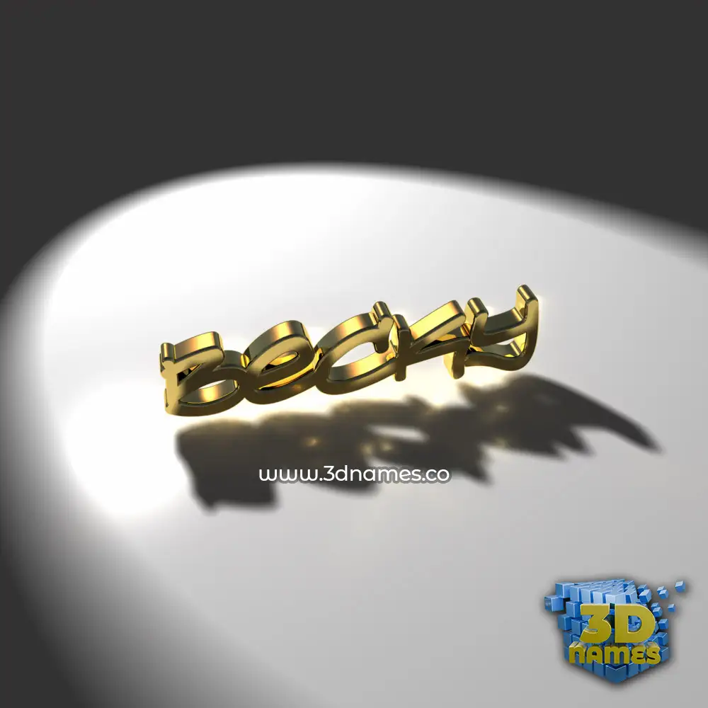 becky in Gold Shine style - 3D name wallpaper