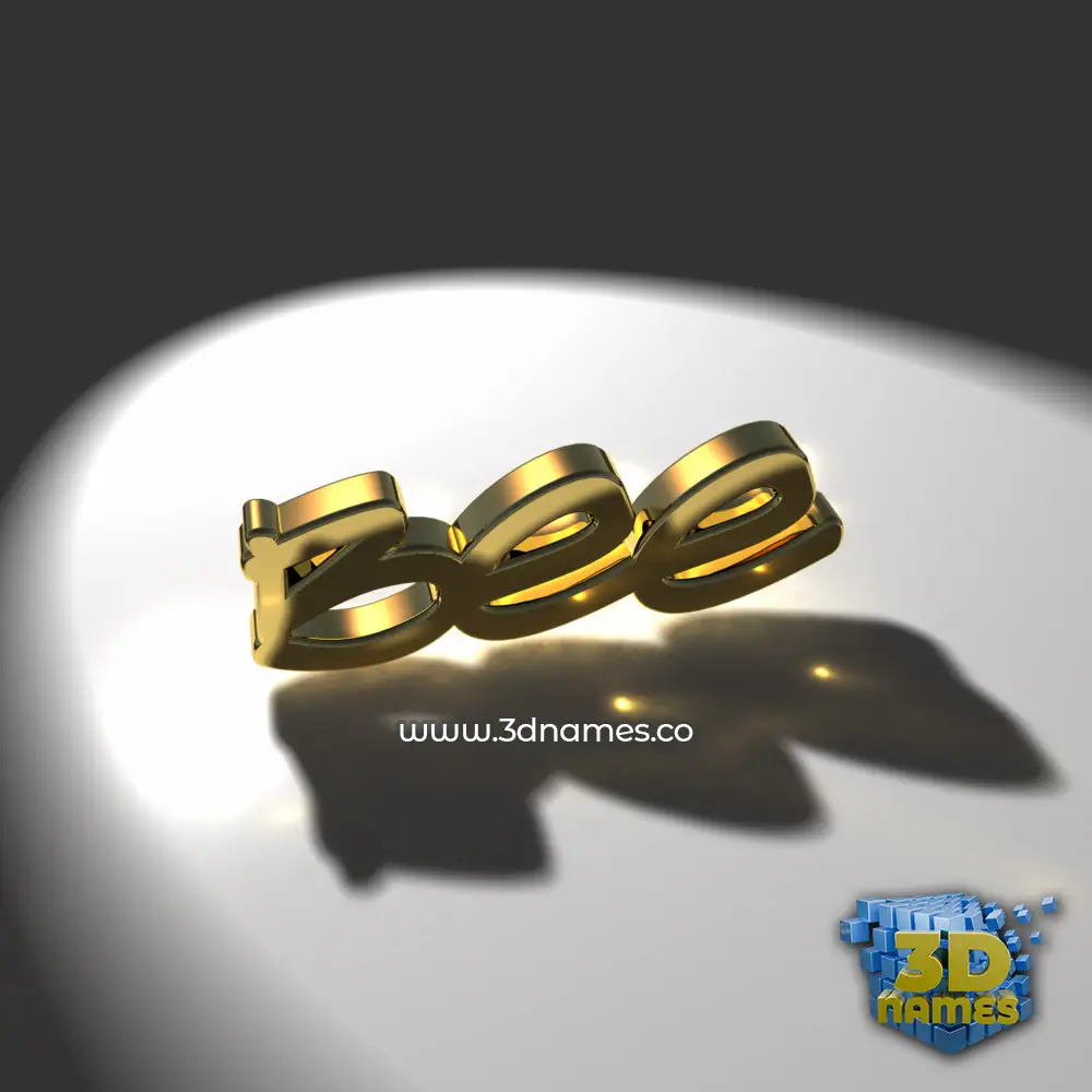 bee in Gold Shine style - 3D name wallpaper