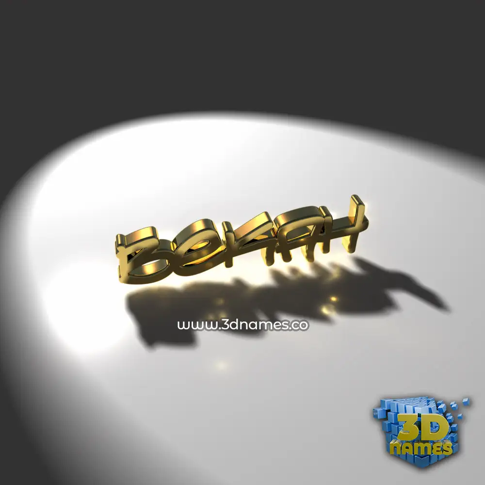 bekah in Gold Shine style - 3D name wallpaper