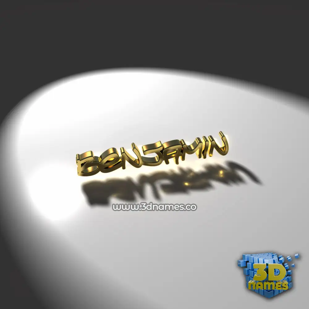 benjamin in Gold Shine style - 3D name wallpaper