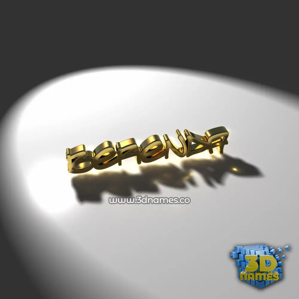 berenda in Gold Shine style - 3D name wallpaper