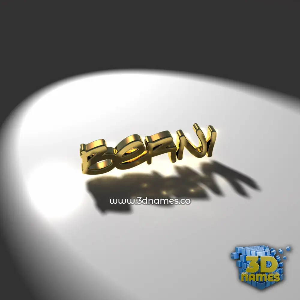 berni in Gold Shine style - 3D name wallpaper