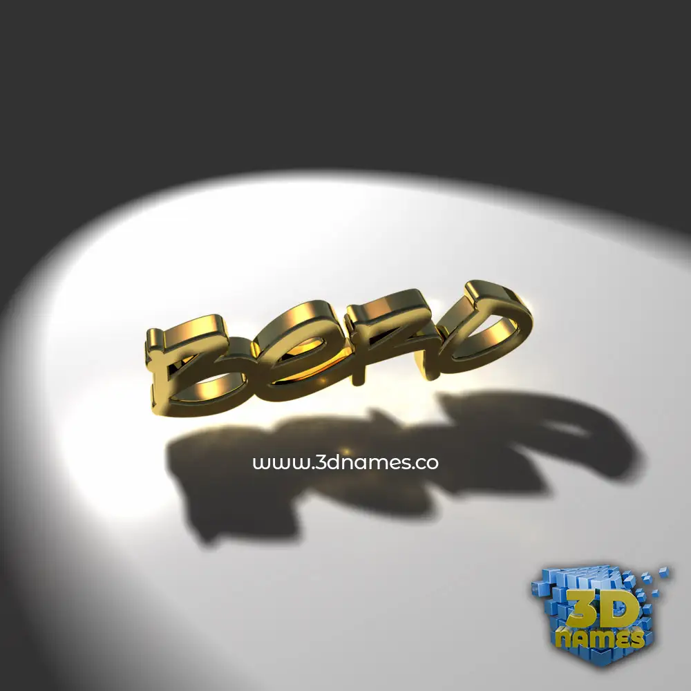 bero in Gold Shine style - 3D name wallpaper