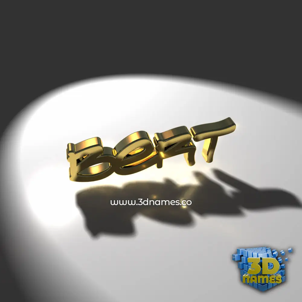 bert in Gold Shine style - 3D name wallpaper