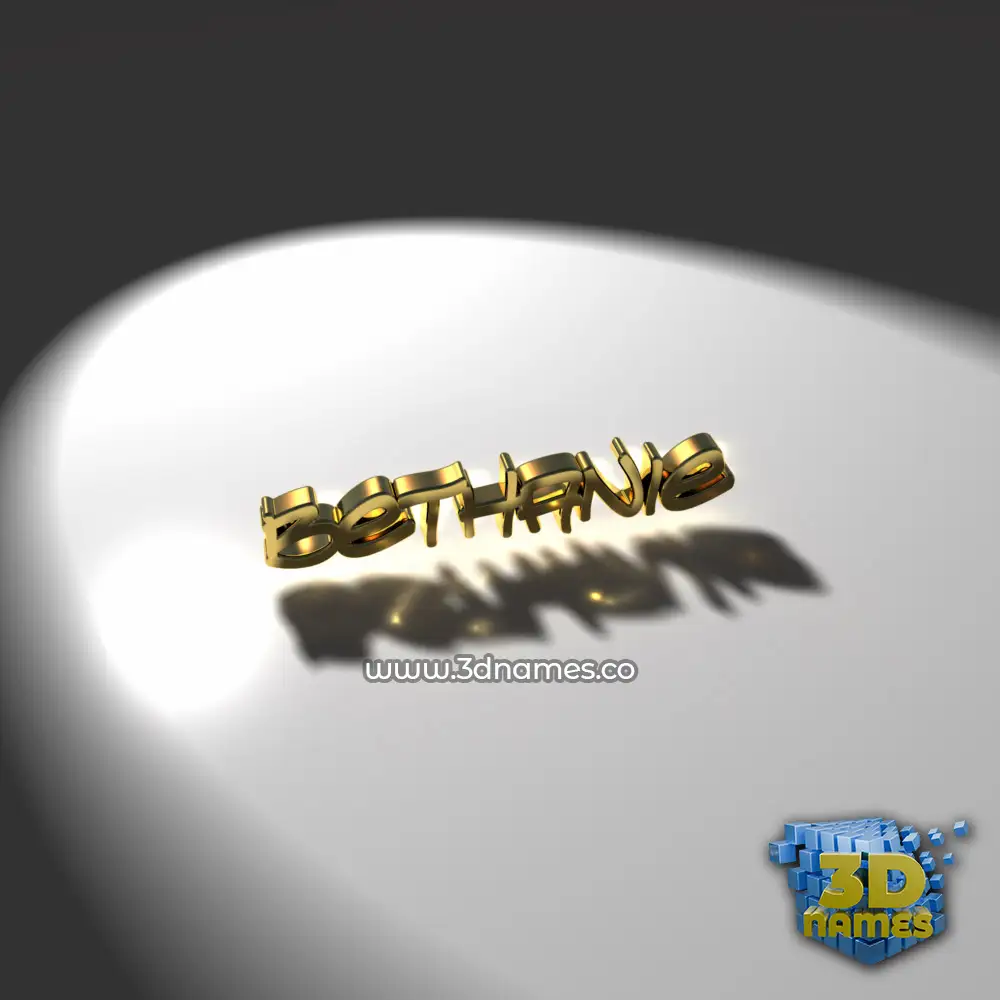 bethanie in Gold Shine style - 3D name wallpaper