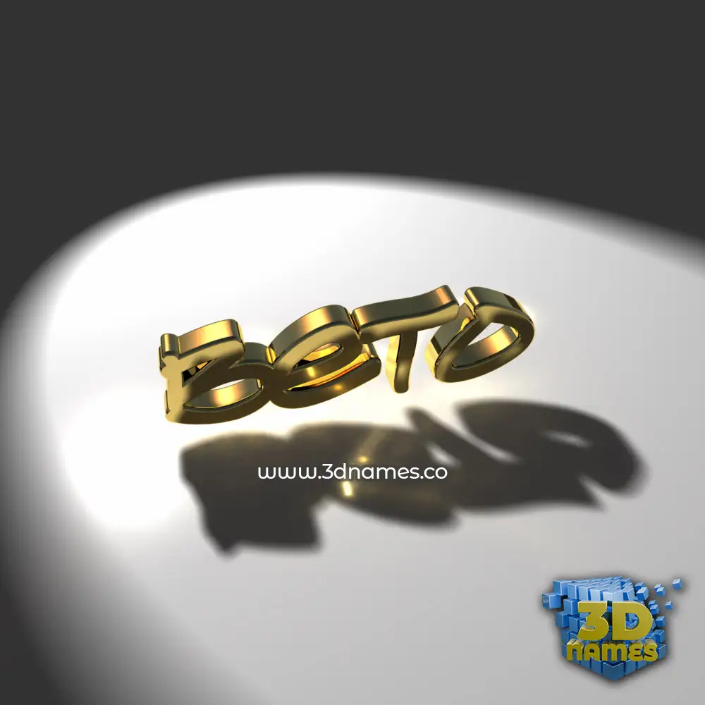 beto in Gold Shine style - 3D name wallpaper