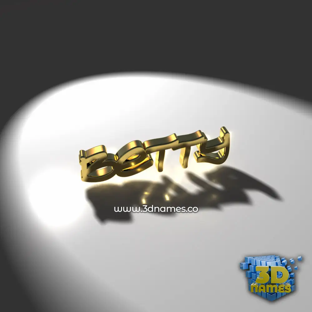 betty in Gold Shine style - 3D name wallpaper