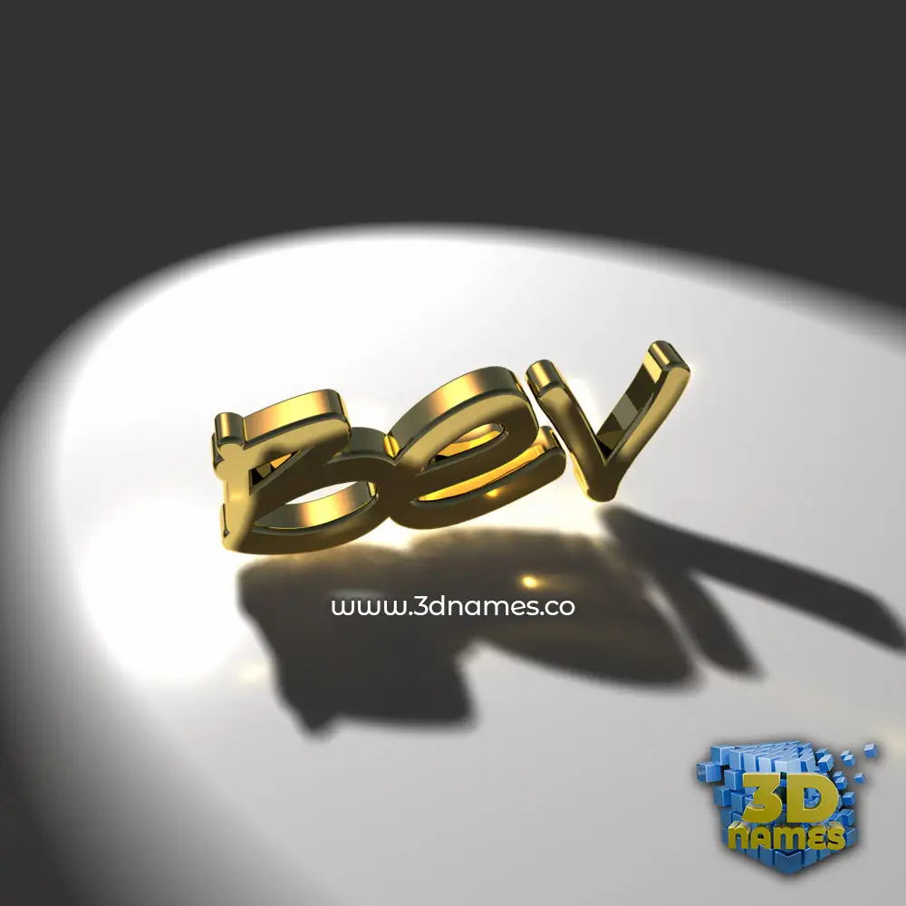 bev in Gold Shine style - 3D name wallpaper