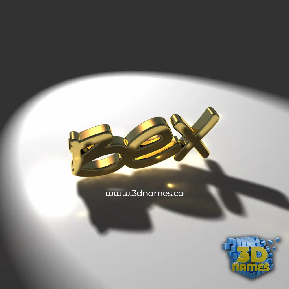 bex in Gold Shine style - 3D name wallpaper