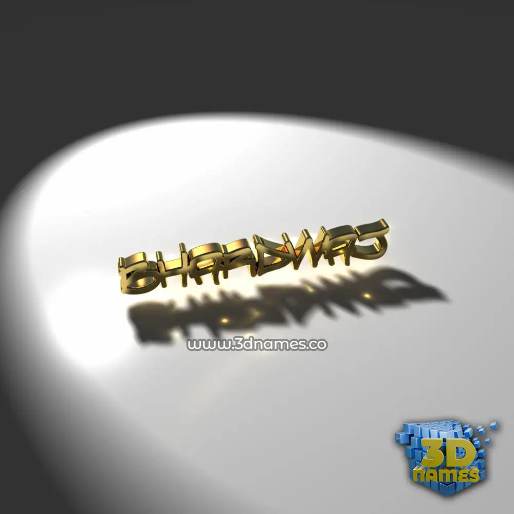 bhardwaj in Gold Shine style - 3D name wallpaper