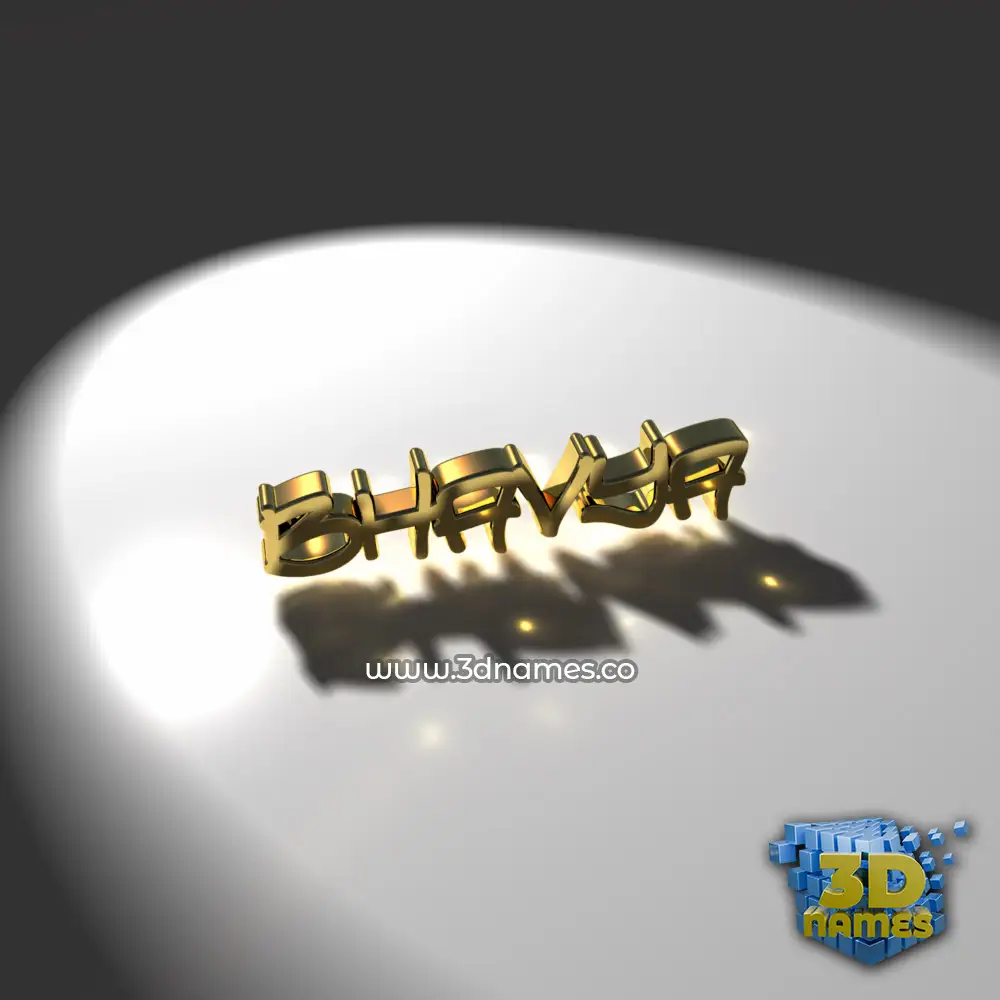 bhavya in Gold Shine style - 3D name wallpaper