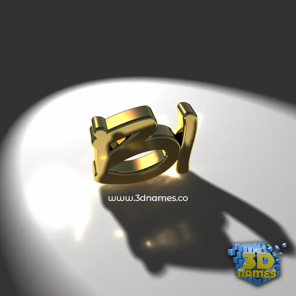 bi in Gold Shine style - 3D name wallpaper