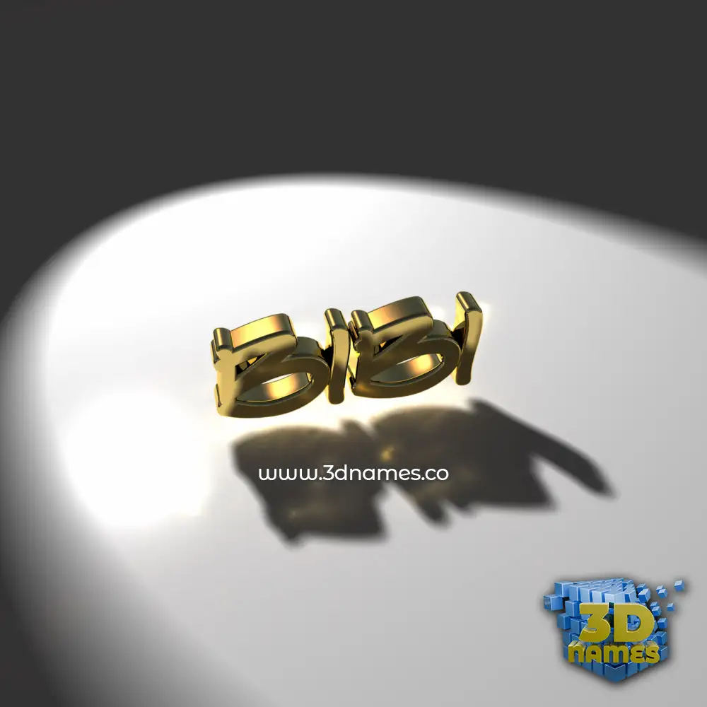 bibi in Gold Shine style - 3D name wallpaper