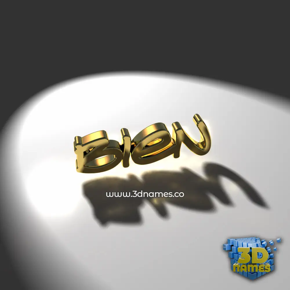 bien in Gold Shine style - 3D name wallpaper