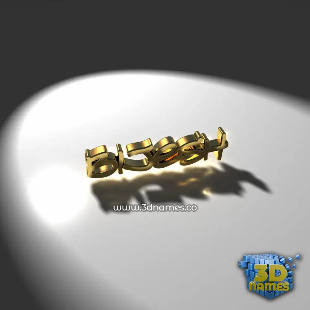 bijesh in Gold Shine style - 3D name wallpaper