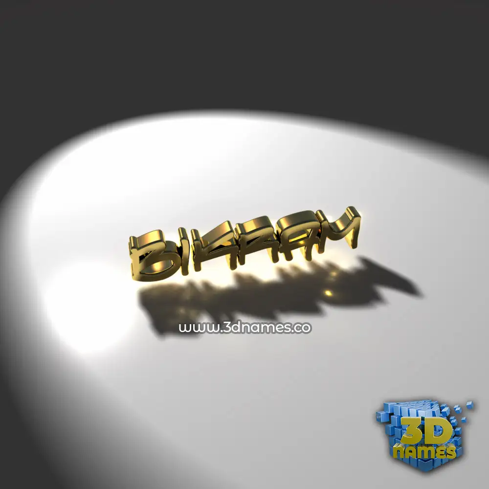 bikram in Gold Shine style - 3D name wallpaper